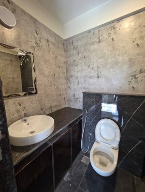 Bathroom in 1 BHK Apartment at Ajmera Boulevard, Malad West – for Sale