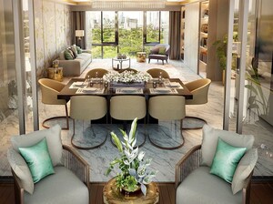 Living Room in 4 BHK Apartment at Piramal Aranya, Byculla – for Sale