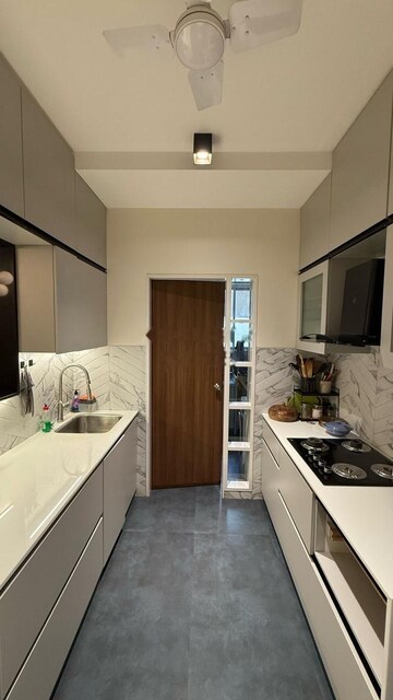 Kitchen in 2 BHK Apartment at L&T Crescent Bay T2, Parel – for Rent