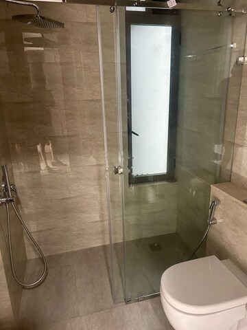 Bathroom in 3 BHK Apartment at Adani Ten BKC, Bandra East – for Rent