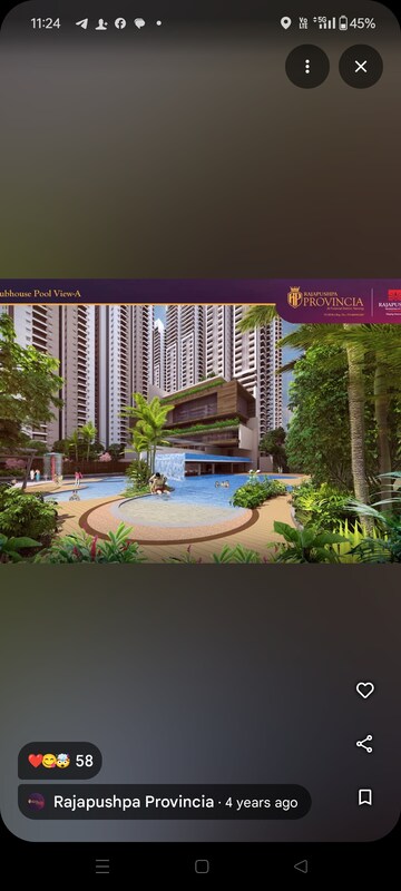 3 BHK Apartment For Rent in Rajapushpa Provincia, Narsingi