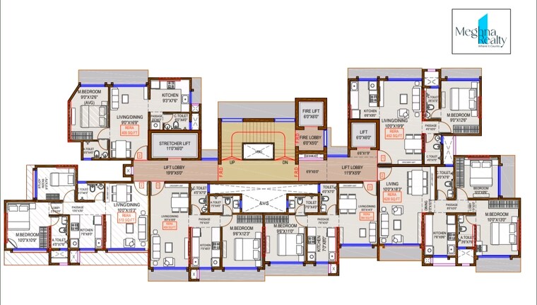Floor Plan, meghna-rivaan 1 Bedroom 375 Sq.Ft. Apartment In Goregaon West Mumbai 9188821