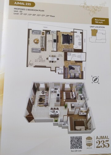 Floor Plan in 2 BHK Apartment at Nagpada – for Sale