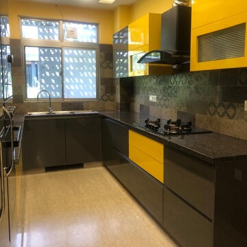 Kitchen in 4 BHK Builder Floor at Sushant Lok I – for Rent