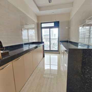 Kitchen in 3 BHK Apartment at Je And Vee Om Trimurti, Malad East – for Rent
