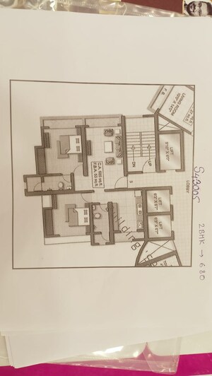 Floor Plan in 2 BHK Apartment at Pushpanjali Heights, Owale – for Sale
