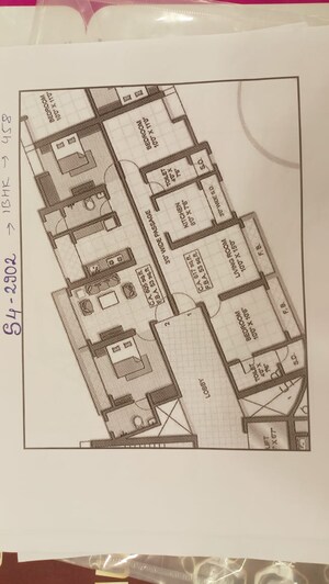 Floor Plan in 2 BHK Apartment at Pushpanjali Heights, Owale – for Sale
