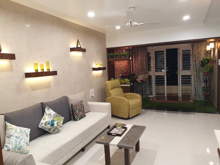 Living Room, concord-proxima 3 Bedroom 1425 Sq.Ft. Apartment In Baner Pune 9190556