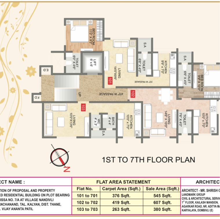 Floor Plan, yesu-anand-residency 1 RK 263 Sq.Ft. Apartment In Kalyan Shilphata Road Thane 9190776