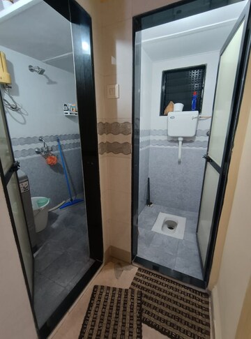 Bathroom in 1 BHK Apartment at Kopar Khairane – for Rent
