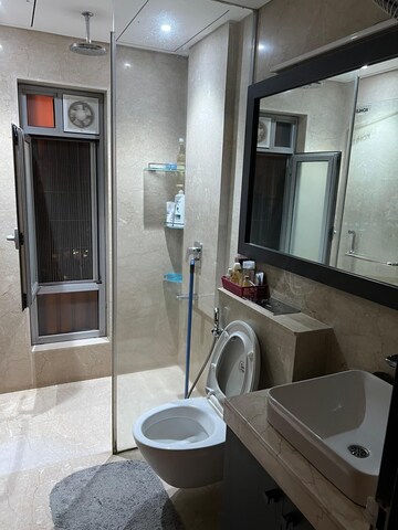Bathroom in 3 BHK Apartment at Oberoi Realty Exquisite, Goregaon East – for Rent
