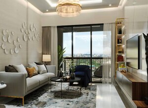 Living Room in 2 BHK Apartment at Dynamix Luma, Andheri East – for Sale