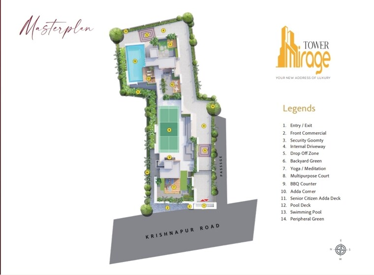 Master Plan, keshtopur 3 Bedroom 1000 Sq.Ft. Apartment In Keshtopur Kolkata 9192268