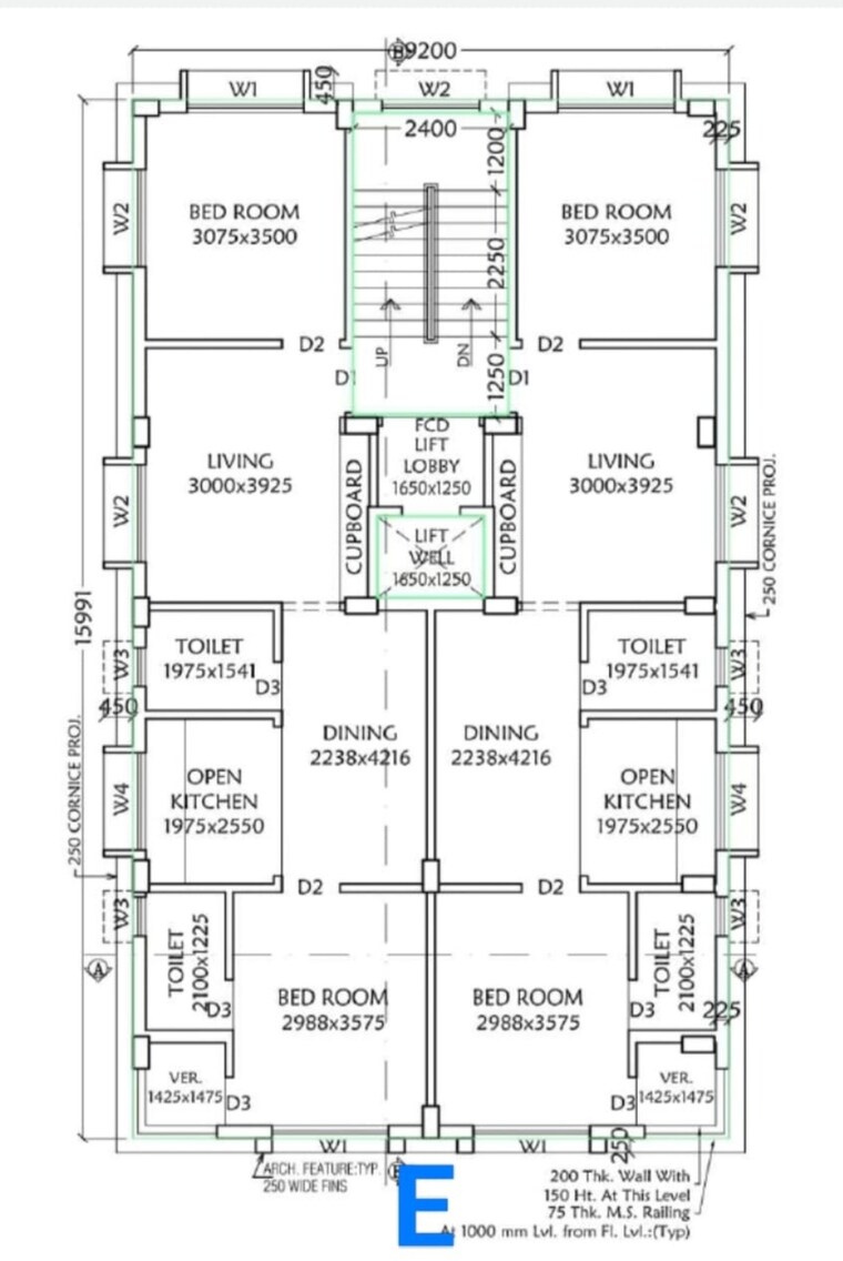 Floor Plan, new town 2 Bedroom 999 Sq.Ft. Apartment In New Town Kolkata 9192282