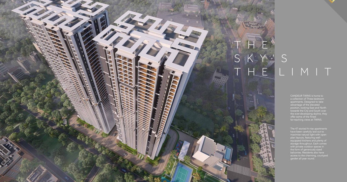 3 BHK + Study Room Apartment For Sale in Candeur Twins