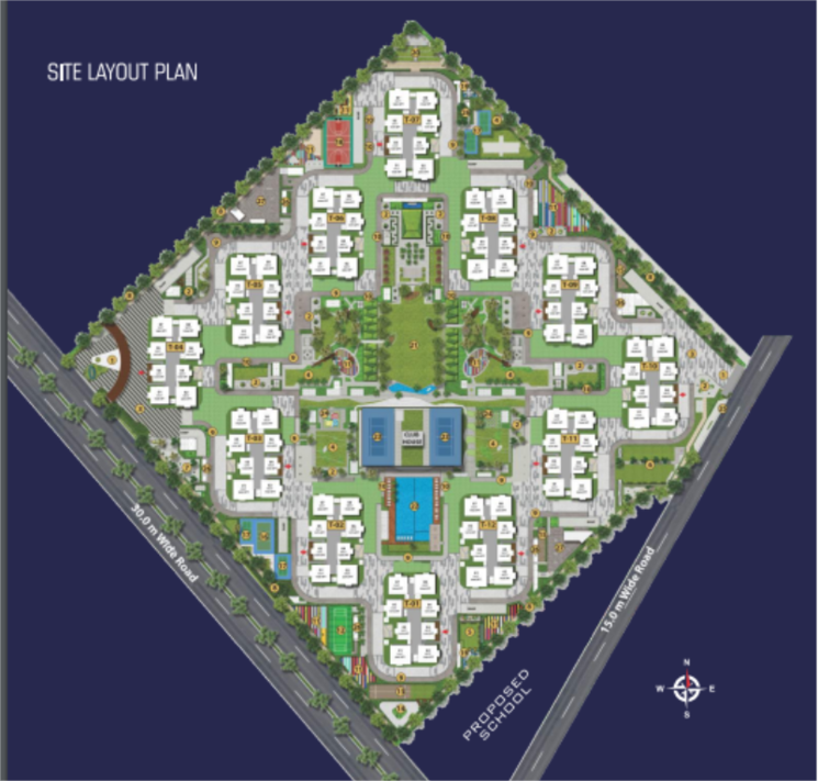 Master Plan, my-home-sayuk 3 Bedroom 2262 Sq.Ft. Apartment In Tellapur Hyderabad 9192410
