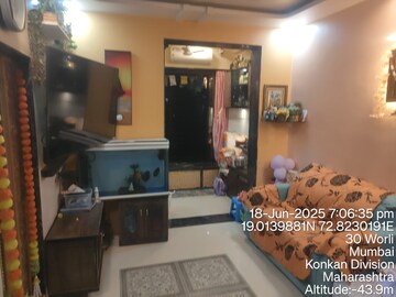 Living Room in 1 BHK Apartment at Adarsh Nagar Society, Worli – for Rent