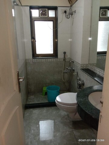 Bathroom in 2 BHK Apartment at Raheja Sherwood, Goregaon East – for Rent