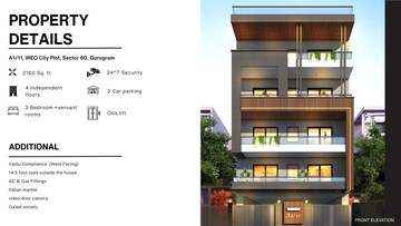 3.5 BHK Builder Floor – Exterior View View at Ireo City Plots, Sector 60 - for Sale