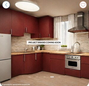 Kitchen in 3 BHK Apartment at Kohinoor Woodshire, Bhugaon – for Sale