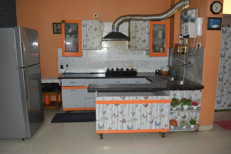 Kitchen, pir machalla 3 Bedroom 1200 Sq.Ft. Apartment In Pir Machalla Zirakpur 9193355