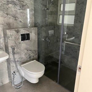 Bathroom in 3 BHK Apartment at Duville Riverdale Residences, Santipur – for Rent