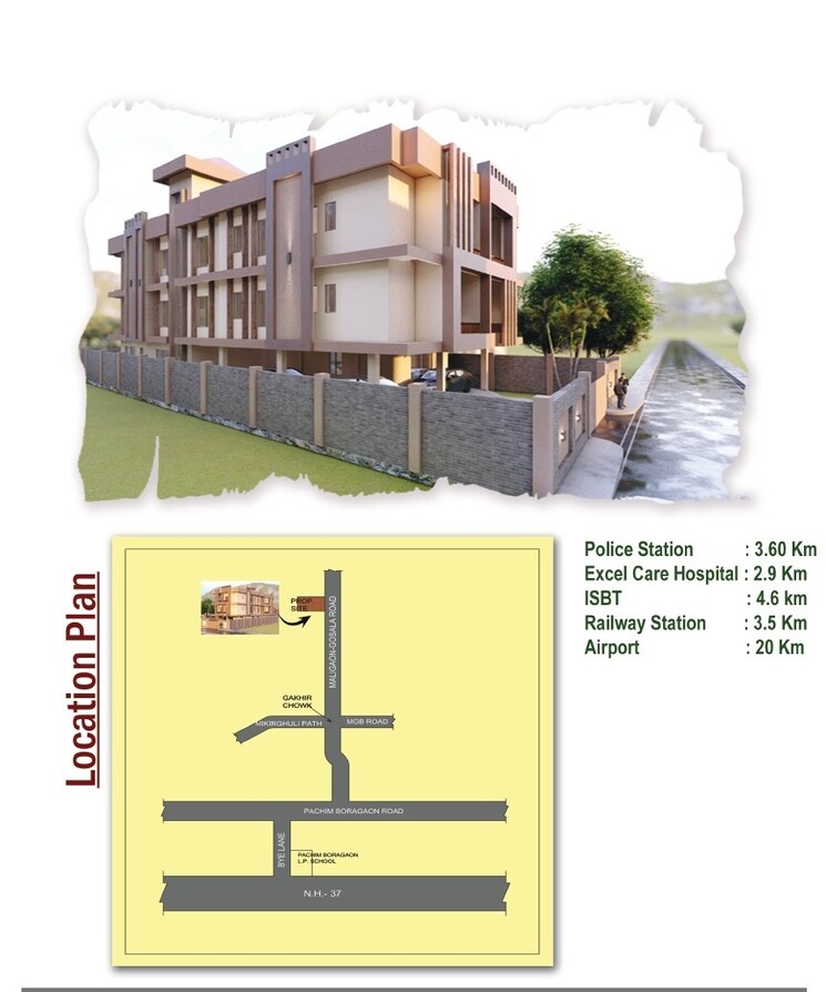Exterior View, boragaon 3 Bedroom 1360 Sq.Ft. Apartment In Boragaon Guwahati 9193934
