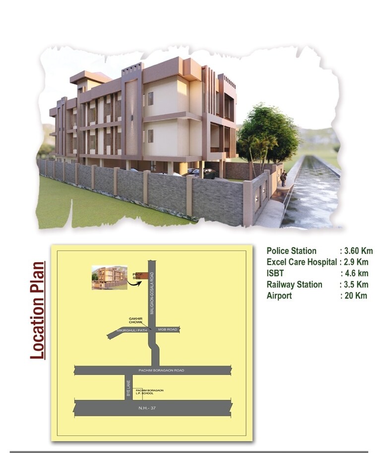 Exterior View, boragaon 2 Bedroom 1011 Sq.Ft. Apartment In Boragaon Guwahati 9194128