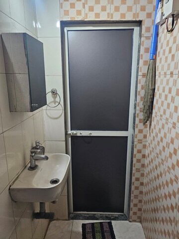Bathroom in 1 BHK Apartment at Tulsidham Trinity CHS, Kapur Bawdi – for Rent