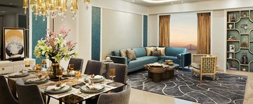 Living Room in 3 BHK Apartment at Lodha The Park, Worli – for Rent