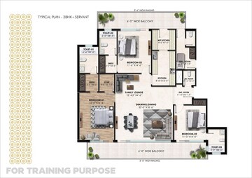 Floor Plan in 3 BHK Apartment at Sector 88 – for Sale