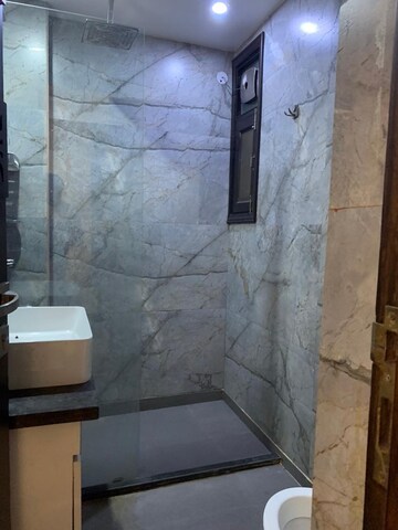 Bathroom in 3 BHK Builder Floor at Paschim Vihar – for Rent