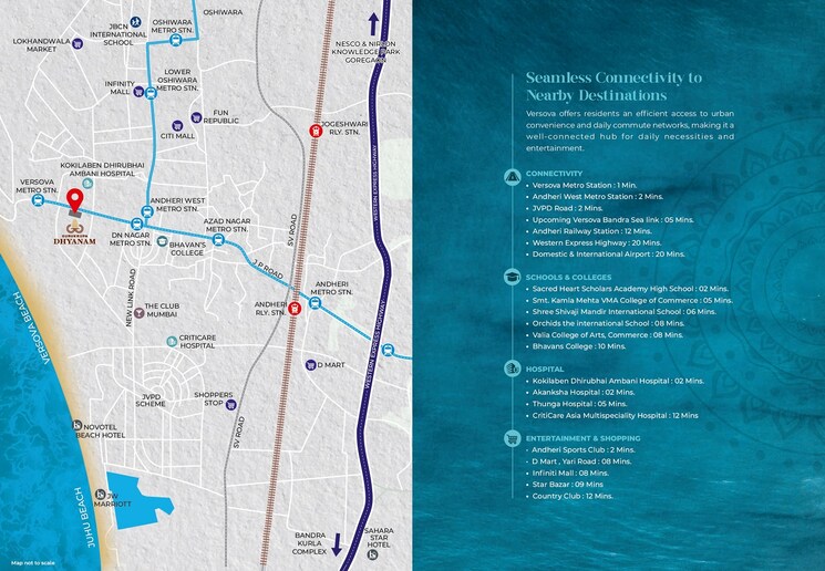 Map Location, gurukrupa-dhyanam 2 Bedroom 714 Sq.Ft. Apartment In Versova Mumbai 9189615