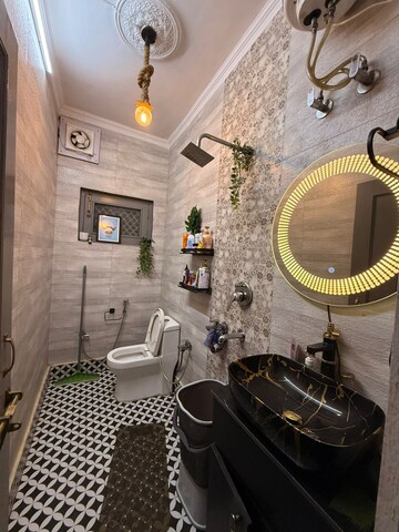 Bathroom in 2.5 BHK Builder Floor at Tilak Nagar – for Rent