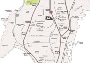 2 BHK Apartment – Map Location View at Marathon Montesouth 2, Byculla West - for Sale