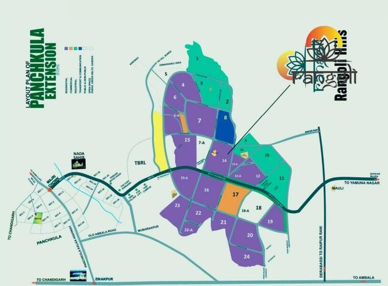 Map Location, sector 16  807 Sq.Ft. Plot In Sector 16 Panchkula 9195687