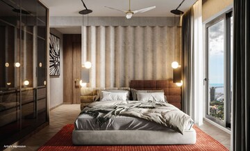 Bedroom in 2 BHK Apartment at Eon One, Prabhadevi – for Sale