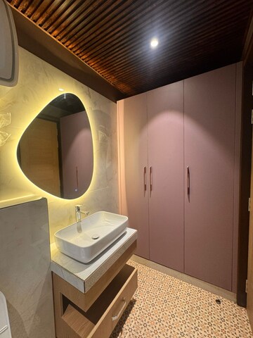 Bathroom in 1 BHK Builder Floor at Gold Souk Golf Links, Raishika – for Rent