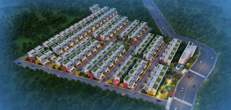 Exterior View, sreenidhi-luxury-park-2 4 Bedroom 3500 Sq.Ft. Villa In Shamshabad Hyderabad 9196410