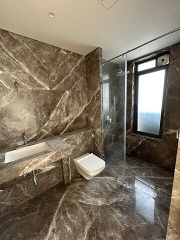 Bathroom in 3 BHK Apartment at Rustomjee Parishram, Pali Hill – for Rent