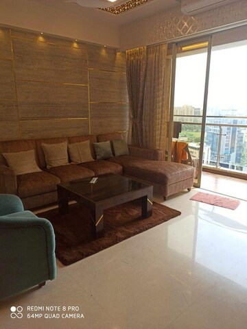 Living Room in 3 BHK Apartment at Transcon Triumph Tower, Andheri West – for Rent