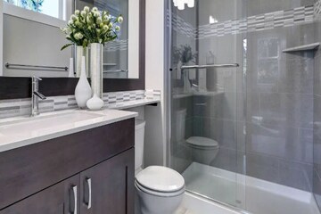 Bathroom in 2 BHK Apartment at Bini Winspace Amelio, Andheri West – for Rent