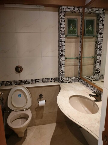 Bathroom in 3 BHK Apartment at Naman Habitat, Andheri West – for Rent