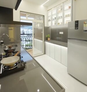 Kitchen in 2 BHK Apartment at Cosmos Senenity, Virar West – for Sale