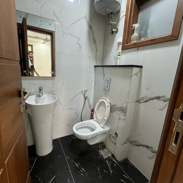 Bathroom in 3 BHK Builder Floor at Greater Kailash – for Rent