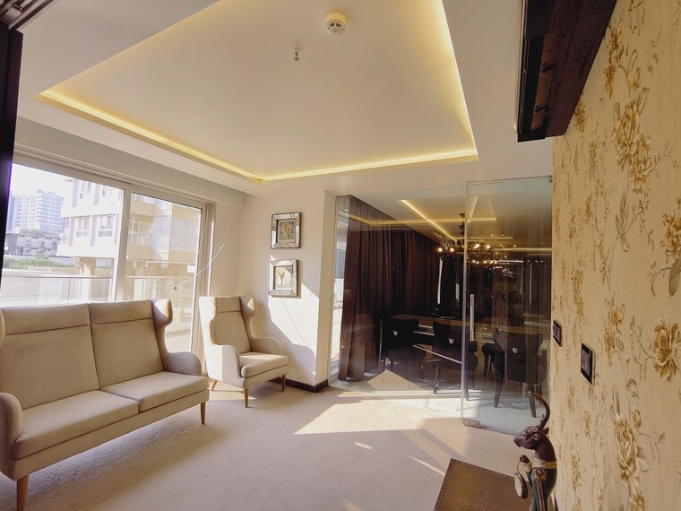 Living Room, nahar-f-residences 5 Bedroom 2719 Sq.Ft. Apartment In Balewadi Pune 9197236