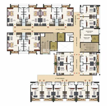 Floor Plan in 2 BHK Apartment at Salarpuria Sattva Aeropolis, Devanahalli – for Sale