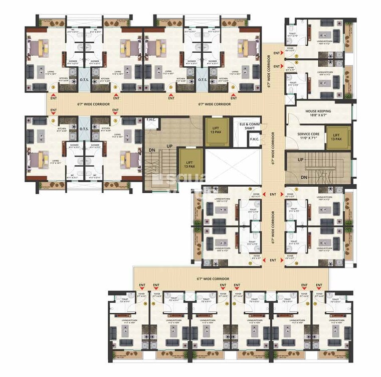 Floor Plan, salarpuria-sattva-aeropolis 2 Bedroom 938 Sq.Ft. Apartment In Devanahalli Bangalore 9196444