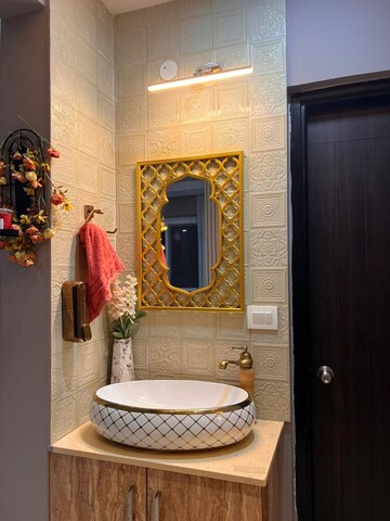 Bathroom in 3 BHK Apartment at Pashmina Waterfront, Old Madras Road – for Rent