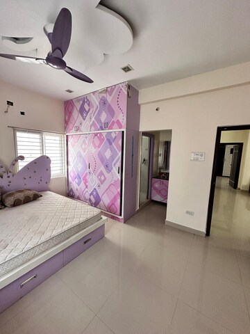 Bedroom in 4 BHK Apartment at Aakriti CRR Lakeside Ville, Tellapur – for Rent